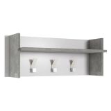 Mobile da ingresso minimal sospeso bianco e cemento 90x34h cm - Angry