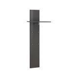 Mobile da ingresso Omer, Entratina moderna multifunzione, Armadietto multiuso per atrio, 100% Made in Italy, cm 50x27h140, Antracite lucido