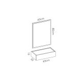 Mobile da ingresso piccolo con specchio e 1 cassetto bianco e rovere 33x16h cm - Astolfo