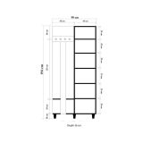 Mobile da ingresso quercia 90x194h cm - Savina