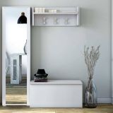 Mobile da ingresso sospeso 2 ante bianco 90x45h cm - Tanzanite