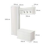 Mobile da ingresso sospeso 2 ante bianco 90x45h cm - Tanzanite