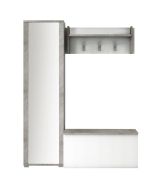 Mobile da ingresso sospeso 2 ante bianco e cemento 90x45h cm - Tanzanite