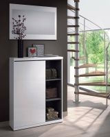 Mobile da ingresso sospeso bianco e grigio cenere 79x108h cm - Volturno