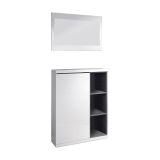 Mobile da ingresso sospeso bianco e grigio cenere 79x108h cm - Volturno
