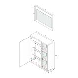 Mobile da ingresso sospeso bianco e grigio cenere 79x108h cm - Volturno
