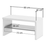Mobile da ingresso sospeso bianco lucido e antracite 80x40h cm - Trivia