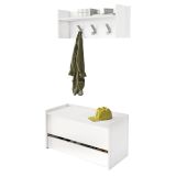 Mobile da ingresso sospeso con cassetto bianco 90x46h cm - Actinolite