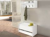 Mobile da ingresso sospeso con cassetto bianco 90x46h cm - Actinolite
