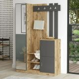 Mobile ingresso 2 ante quercia e antracite 113x179h cm - Arco