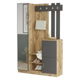 Mobile ingresso 2 ante quercia e antracite 113x179h cm - Arco
