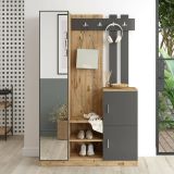 Mobile ingresso 2 ante quercia e antracite 113x179h cm - Arco