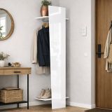 Mobile ingresso a muro moderno bianco lucido 50x200h cm - Allinko