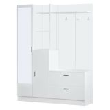 Mobile ingresso appendiabiti bianco 140x181h cm - Anumali