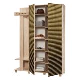 Mobile ingresso cannettato 2 ante quercia 135x194h cm - Liana