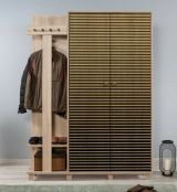 Mobile ingresso cannettato 2 ante quercia 135x194h cm - Liana