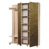 Mobile ingresso cannettato 2 ante quercia 135x194h cm - Liana