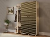 Mobile ingresso cannettato 2 ante quercia 135x194h cm - Liana
