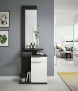 Mobile ingresso con cassetto bianco e grigio cenere 61x186h cm - Axell