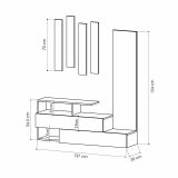 Mobile ingresso da parete 2 ante bianco 137x54h cm - Ofel