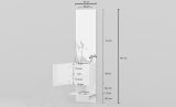 Mobile ingresso da parete bianco 45x190h cm - Ivana