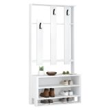 Mobile ingresso elegante da parete bianco 90x180h cm - Toraji