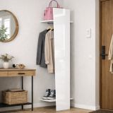 Mobile ingresso moderno da parete bianco lucido 50x200h cm - Allinko