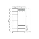 Mobile ingresso quercia e multicolore 100x190h cm - Sugilite