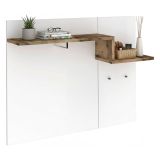 Mobile ingresso sospeso bianco lucido e acero 120x100h cm - Mugello