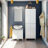 Mobile lavabo 2 ante 60x40x63h cm bianco lucido - Jerome