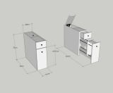 Mobile lavabo 2 cassetti 20x60x55h cm bianco - Isidora