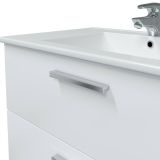 Mobile lavabo 2 cassetti 80x45x50h cm bianco lucido - Felix