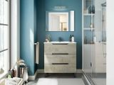 Mobile lavabo 3 cassetti 80x45x86h cm antracite e rovere - Dianmu