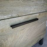 Mobile lavabo sospeso con specchio 50x80x40h cm rovere - Almenia