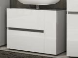 Mobile lavandino 1 anta e 1 cassetto 83x34x62h cm bianco lucido - Alamo