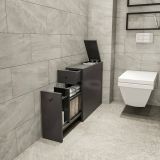 Mobile lavandino 2 cassetti 20x60x55h cm antracite - Isidora