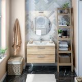 Mobile lavandino 2 cassetti 80x45x50h cm rovere - Felix