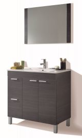 Mobile lavandino 2 cassetti 80x80x45h cm grigio cenere - Aracth