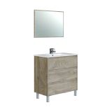 Mobile lavandino 3 cassetti 80x86x45h cm rovere - Albachiara