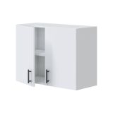 Mobile pensile 2 ante Este, Armadietto sospeso, Mobiletto a muro, Armadio ausiliario multifunzione, 80x34 h59 cm, Bianco