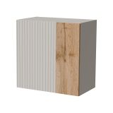 Mobile Pensile Beige Marrone Rovere un Ripiano Modulabile 49.9x50h cm, 2 Vani - Fonteno