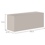 Mobile Pensile Beige Modulabile un Ripiano 100x40h cm, Un'anta - Pimonte