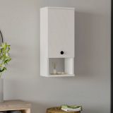 Mobile Pensile Bianco 2 Ripiani Un'anta 30x71h cm, 3 Vani - Tarano