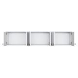 Mobile Pensile Bianco Bianco 6 Ante 3 Vani 180x44h cm, Apertura Battente - Jelsi