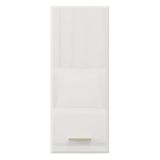 Mobile Pensile Bianco Opaco Marrone Rovere 2 Ripiani Un'anta 39x96h cm, 3 Vani - Fresis
