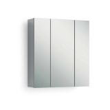 Mobile Pensile Bisho, Armadietto sospeso, Mobiletto a muro, Armadio ausiliario multifunzione, Made in Italy, 60x17h70 cm, Bianco lucido