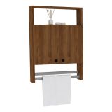 Mobile Pensile Marrone Noce 2 Ripiani Apertura Battente 60x87h cm, 2 Ante - Tanagro