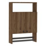 Mobile Pensile Marrone Noce 2 Ripiani Apertura Battente 60x87h cm, 2 Ante - Tanagro