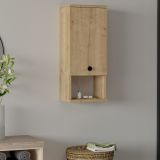 Mobile Pensile Marrone Rovere 2 Ripiani Un'anta 30x71h cm, 3 Vani - Tarano