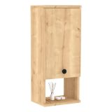 Mobile Pensile Marrone Rovere 2 Ripiani Un'anta 30x71h cm, 3 Vani - Tarano